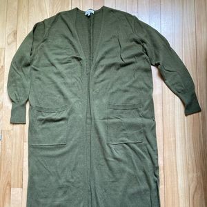 Madewell long cardigan green XS